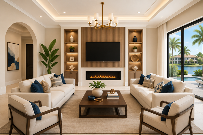 Living Hall Focal Point Ideas for Stunning Boca Raton Homes