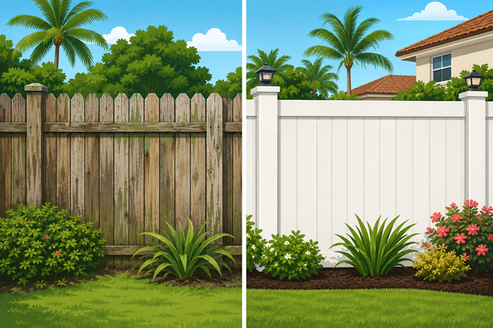 Make an Old Fence Look New Again on a Budget in Boca Raton