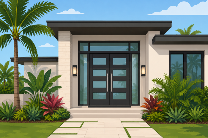 Stylish Miami Entryways That Stand Up to Hurricane Season
