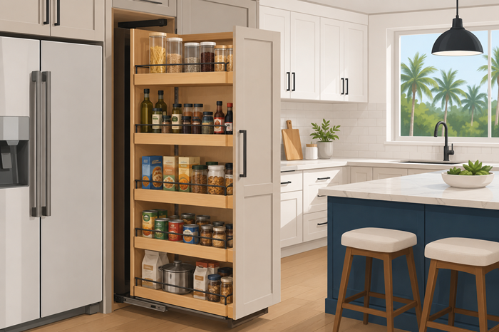 Smart Pull-Out Pantry Ideas for Fort Lauderdale Kitchens