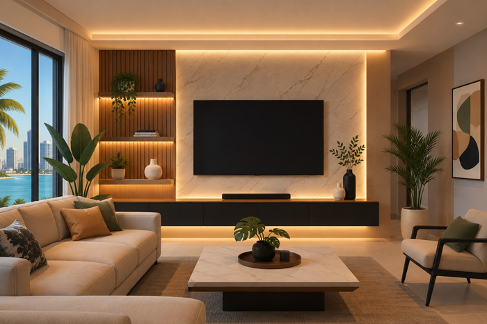Bright Hidden LED Feature Wall Ideas for Miami Living Rooms