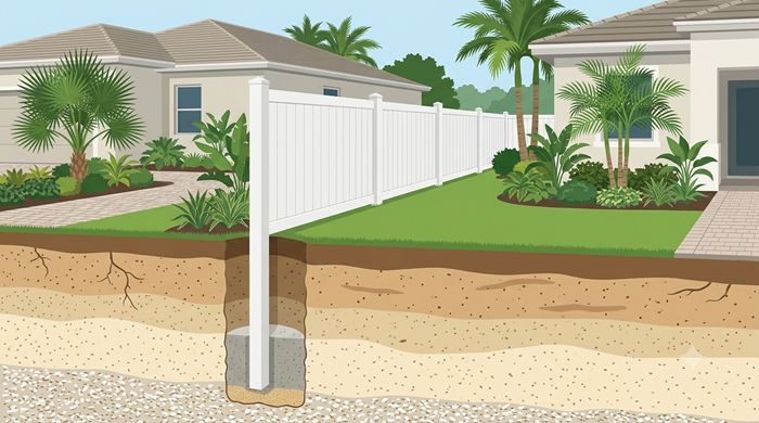 How Deep Should Vinyl Fence Posts Go in Florida Safely