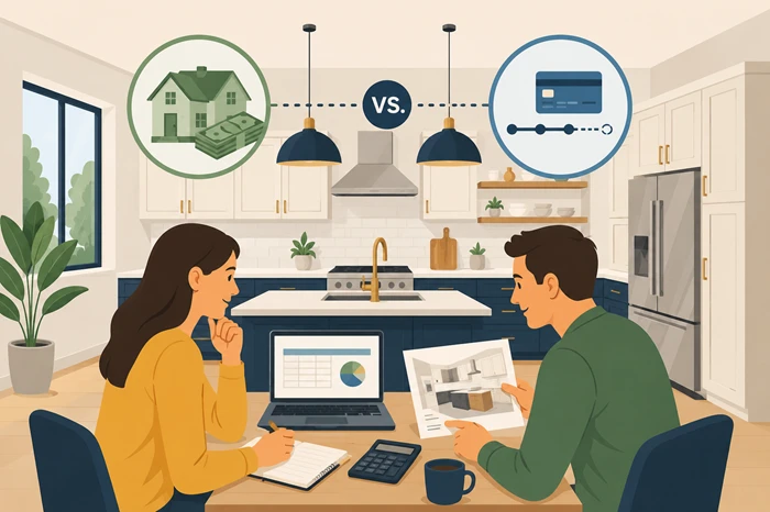 Cash-Out Refinance vs HELOC for Kitchen Renovations